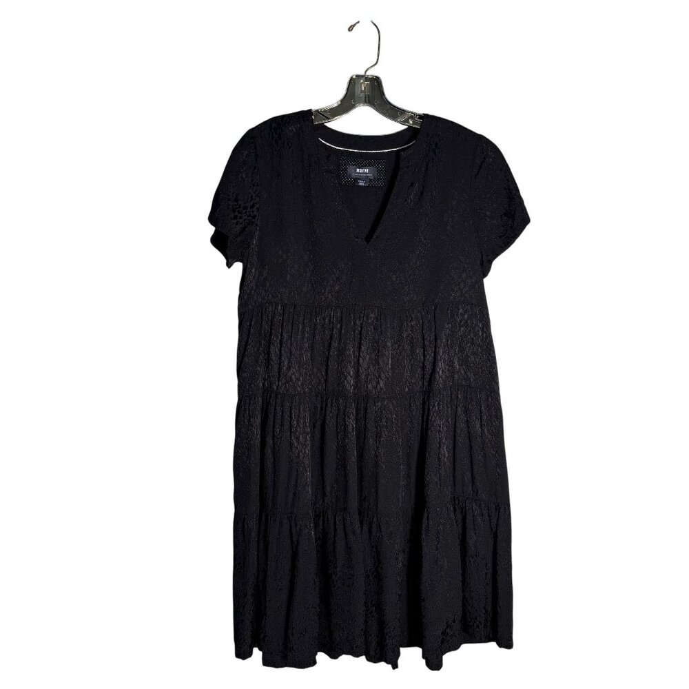 Maeve By Anthropologie Sacha Jacquard Tiered Tunic V-Neck Short Sleeves Small - Picture 2 of 10